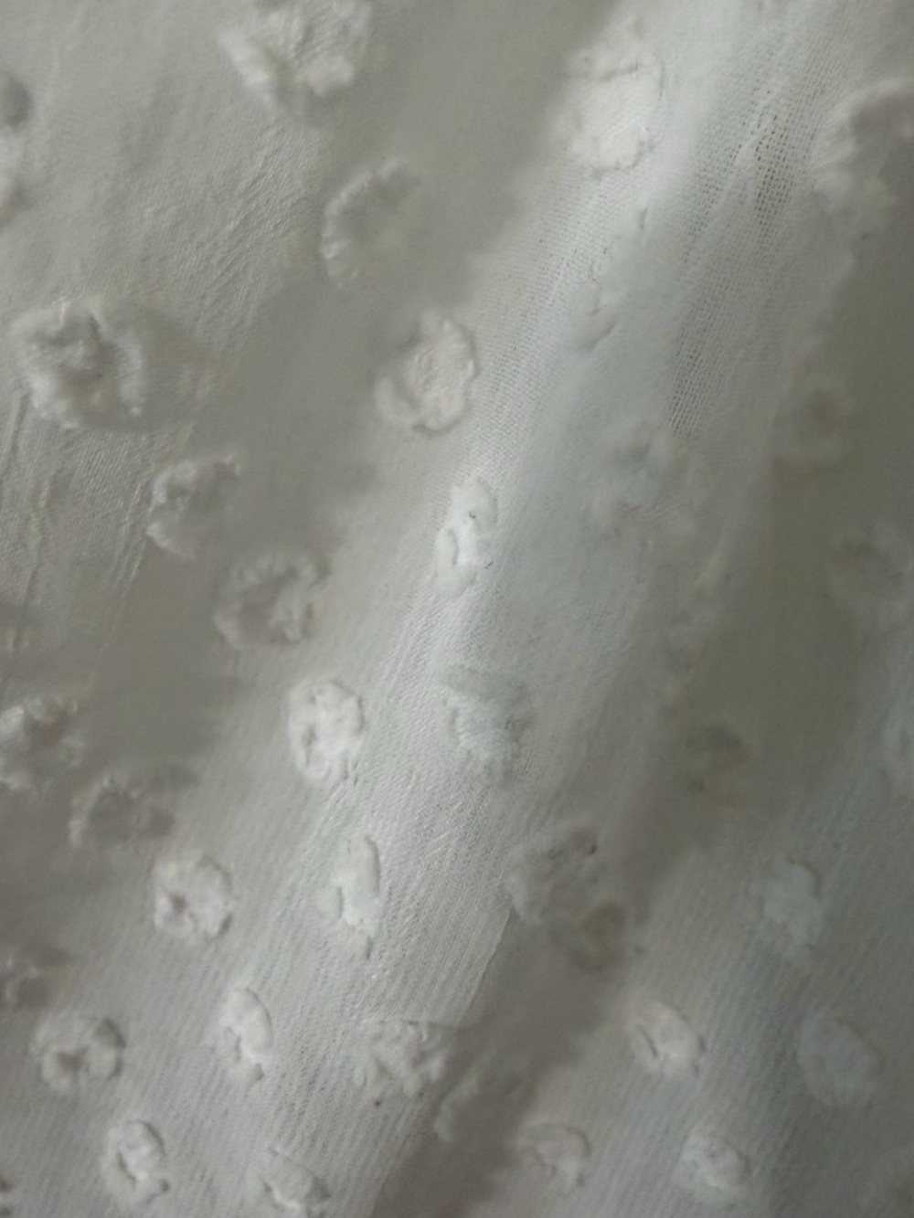 White Swiss Dot Babydoll Dress | Native Daughters | Boho Flowy Mini | Size S - Picture 7 of 10